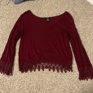 NWOT Rue 21 Women’s Maroon Crop Top